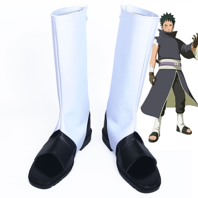 Uchiha Obito from Naruto Halloween White Shoes Cosplay Boots