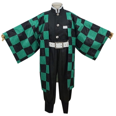 Kids Size Demon Slayer: Kimetsu No Yaiba Kamado Tanjirou Cosplay Costume