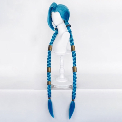 League of Legends LOL Arcane Jinx Halloween Blue Cosplay Wig