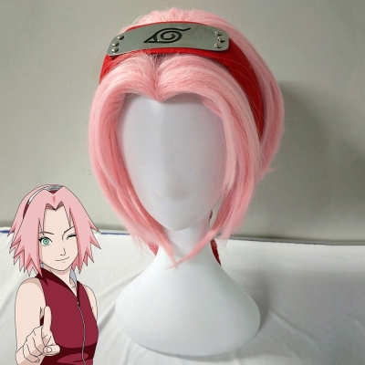 Sakura Haruno from Naruto Pink Short Cosplay Wig