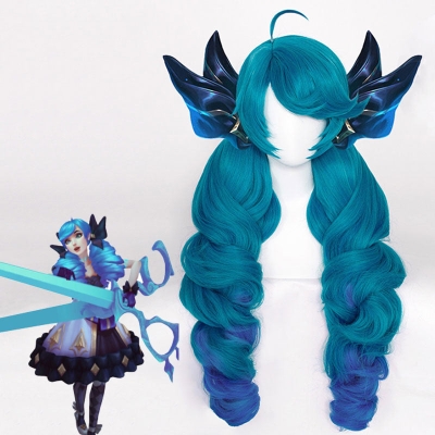 League Of Legends LOL Gwen Blue Cosplay Wig