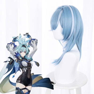 Genshin Impact Eula Blue Cosplay Wig