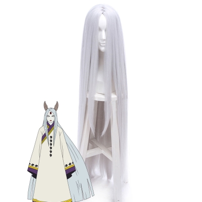 Kaguya Ōtsutsuki Ootutuki Kaguya from Naruto Halloween Grey Silver Cosplay Wig