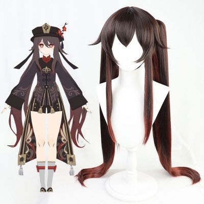 Genshin Impact Hu Tao Brown Cosplay Wig