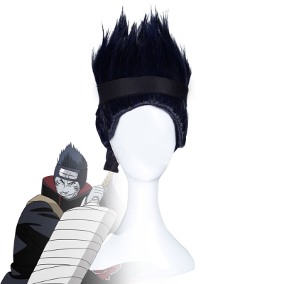 Kisame Hoshigaki from Naruto Halloween Black Blue Cosplay Wig