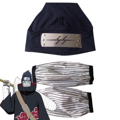 Kisame Hoshigaki from Naruto Halloween Sleeves and Headband Cosplay Accessory Prop