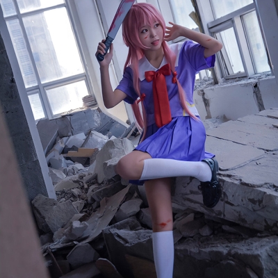 Future Diary Yuno Gasai Halloween Cosplay Costume