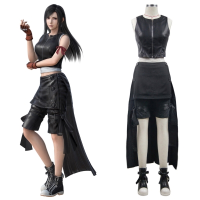 Final Fantasy VII: Advent Children Tifa Lockhart Black Cosplay Costume