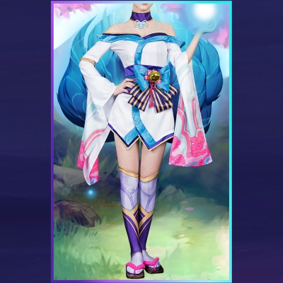 League of Legends LOL Spirit Blossom Ahri Halloween Cosplay Costume