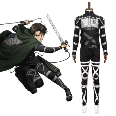 Attack On Titan Shingeki No Kyojin Final Season Levi Ackerman Cosplay Costume - Premium Edition