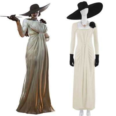 Resident Evil 8 Village Alcina Dimitrescu Vampire Lady Dimitrescu Halloween Cosplay Costume
