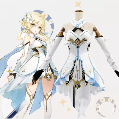 Genshin Impact Player Female Traveler Lumine Cosplay Costume