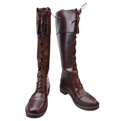 Bloodborne The Hunter Brown Shoes Cosplay Boots