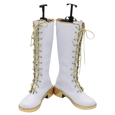Kpop Demon Hunters What It Sounds Like Rumi White Shoes Cosplay Boots