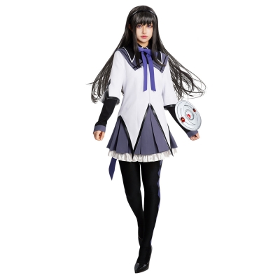 Puella Magi Madoka Magica Homura Akemi Cosplay Costume - Premium Edition
