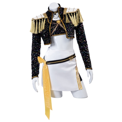 Kpop Demon Hunters Mira Golden Black Dance Outfit Cosplay Costume