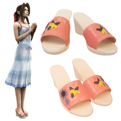 Final Fantasy VII Rebirth Aerith Gainsborough White Cosplay Shoes