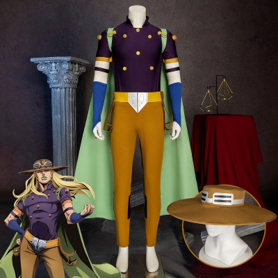 JoJo's Bizarre Adventure: Steel Ball Run Anime Gyro Zeppeli Cosplay Costume