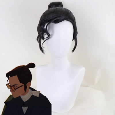 Blue Eye Samurai Mizu Black Cosplay Wig
