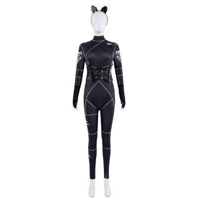 The Addams Family Wednesday Cat Suit Cosplay Costumes