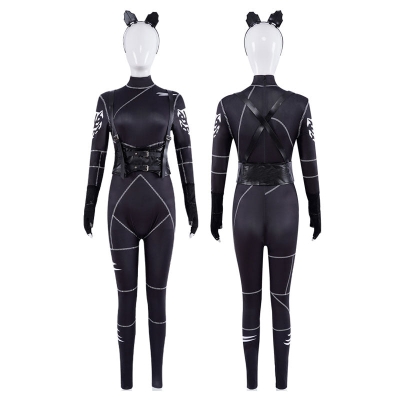The Addams Family Wednesday Cat Suit Cosplay Costumes