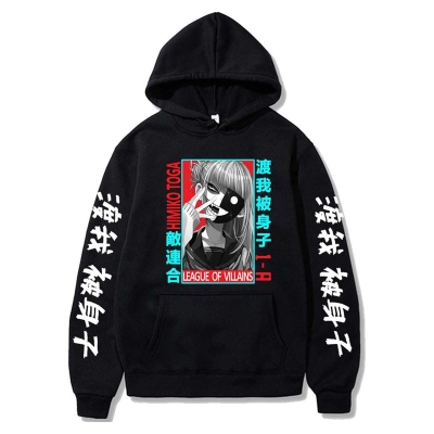 Anime MHA Himiko Toga Cosplay Hoodie Anime Pullover Print Academia Hoodie Sweatshirt