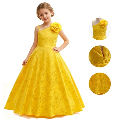 Kids Zoo 2 Movie Judy Hopps Cosplay Costume Yellow Fancy Party Dress Suit