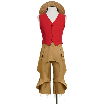 One Piece Live Action Season 2 Luffy Cosplay Costume Halloween Carnival Outfit