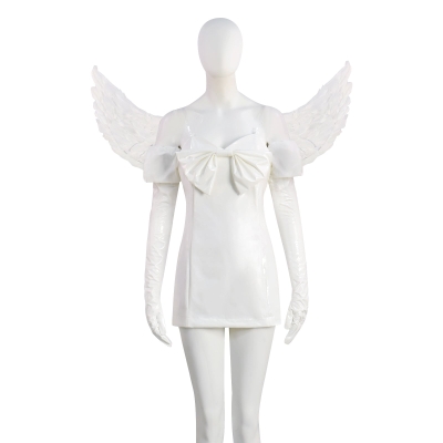 Alien Stage Sua Cosplay Costume White Leather Halloween Suit