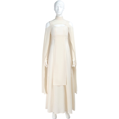 Star Wars Sheltay Retrac Cosplay Costume White Dress Halloween Suit