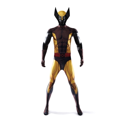 X-Men Wolverine Cosplay Costume The Brown Jumpsuit Halloween Costume