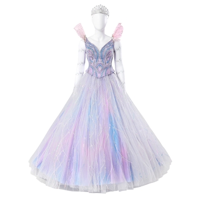 Wicked For Good Glinda Fairy Purple Cosplay Costume Prom Dress Halloween Outfit
