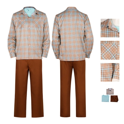 Stranger Things Will Byers Cosplay Costume Checkered Set Party Suit
