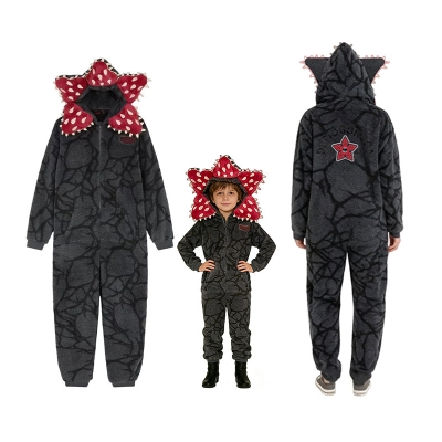 Stranger Things Demogorgon Cosplay Costume Fluffy Pajamas Coral Fleece Suit
