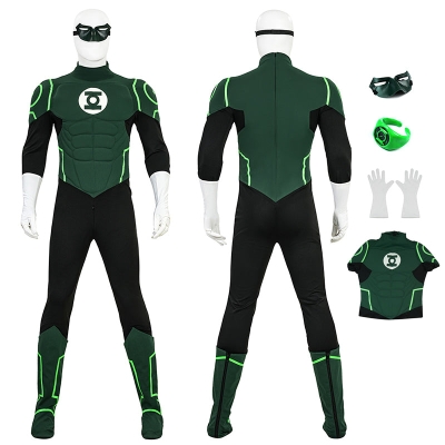 Superman Lantern Green Hal Jordan Justice League Cosplay Costume Suit