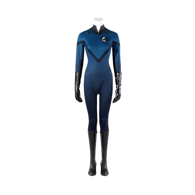 Fantastic Four 2005 Invisible Woman Cosplay Costume Susan Storm Halloween Outfit