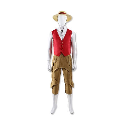 One Piece Live Action Season 2 Luffy Cosplay Costume Halloween Outfit