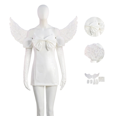 Alien Stage Sua Cosplay Costume White Leather Halloween Suit