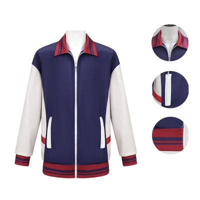 Stranger Things Will Byers Cosplay Costume Blue Coat Party Suit