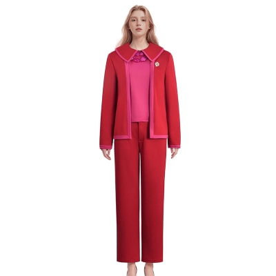 Weapons Aunt Miss Gladys Cosplay Costume Pink Halloween Outfit