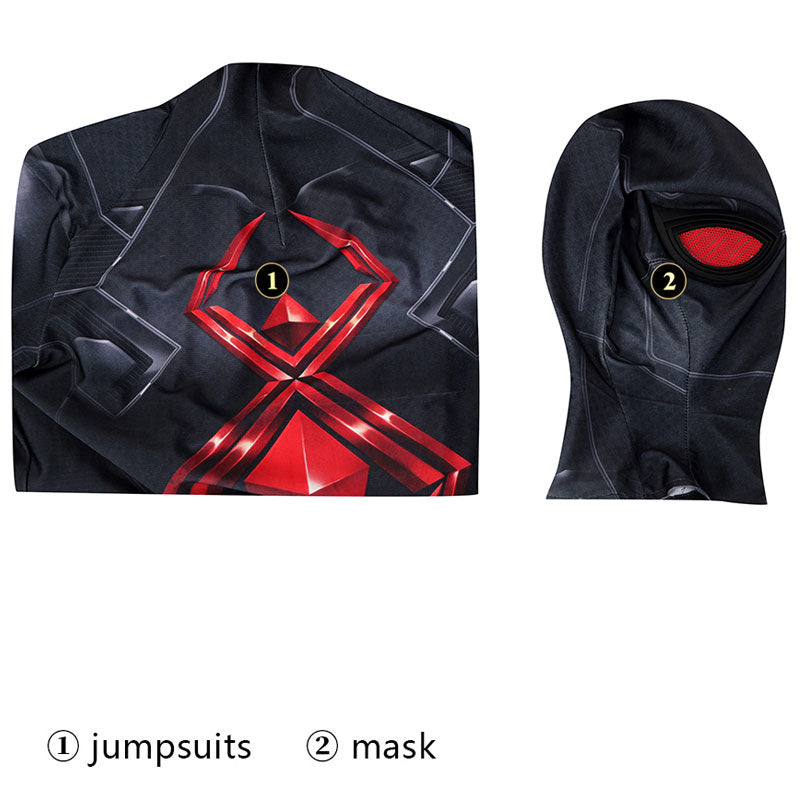 Spider-Man Dark Suit Jumpsuit Cosplay Costumes