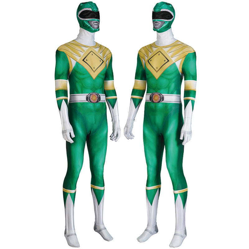 Mighty Morphin Power Rangers Yamato Tribe Knight Burai Dragon Ranger Green Ranger Cosplay Costumes