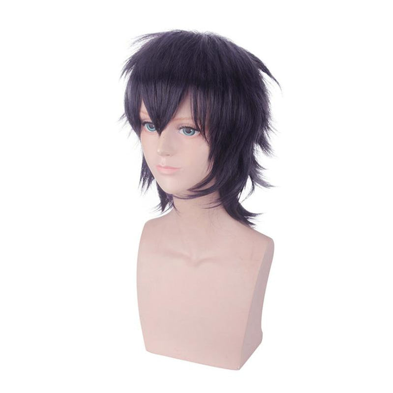 JoJo's Bizarre Adventure Golden Wind Narancia Ghirga Short Black Purple Cosplay Wigs