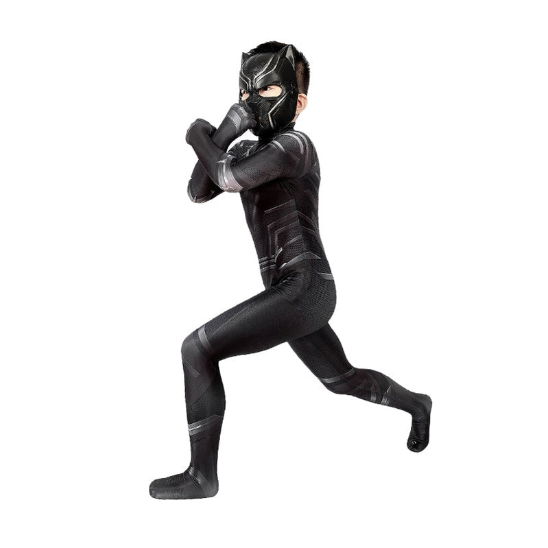 Black Panther Children Jumpsuit Cosplay Costume