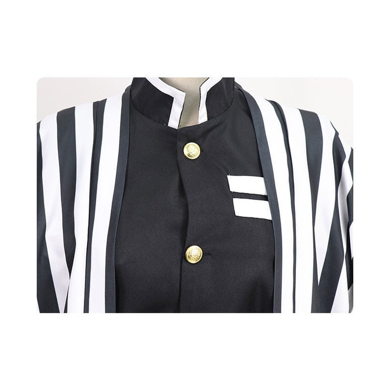 Demon Slayer Kimetsu no Yaiba Iguro Obanai Black White Cosplay Costumes