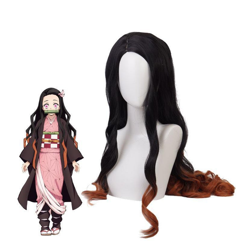Demon Slayer Kimetsu no Yaiba Nezuko Kamado Long Cosplay Wigs