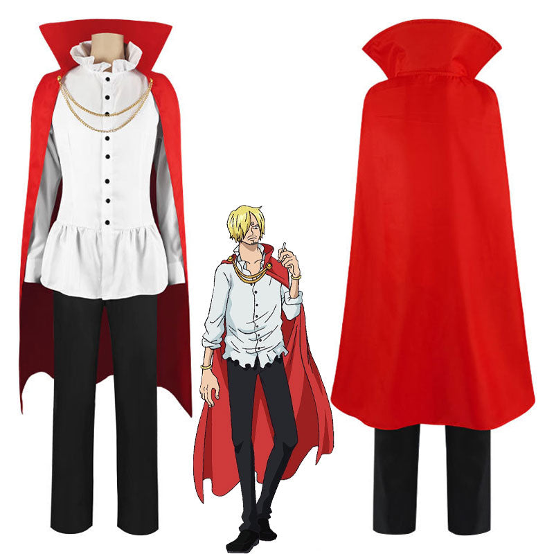 One Piece Vinsmoke Sanji Red Cosplay Costumes