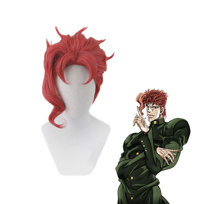 JoJo's Bizarre Adventure Stardust Crusaders Kakyoin Noriaki Short Wine Red Cosplay Wigs