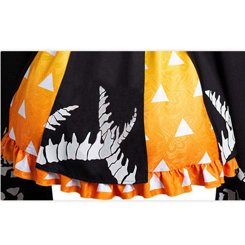 Demon Slayer Kimetsu no Yaiba Zenitsu Agatsuma Cosplay Costumes
