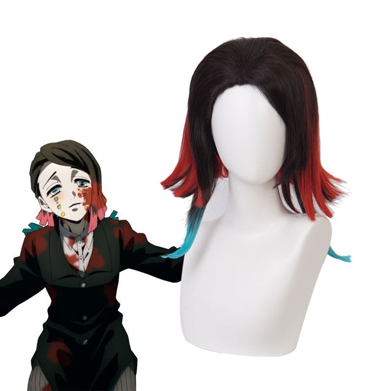 Demon Slayer Kimetsu no Yaiba Mugen Ressha-hen Tanjirou Enmu Cosplay Wigs